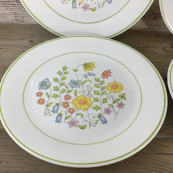 Corelle Spring Meadow Dinner Plates Set Of 4 10 1/4" Floral Pattern Durable Ever - Picture 5 of 9